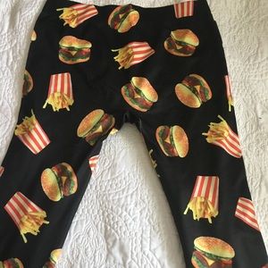 Food Patterned Capri Leggings